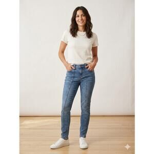 Current/Elliott High Waist Seamed Ankle Skinny Jeans, SIze 25, 90's